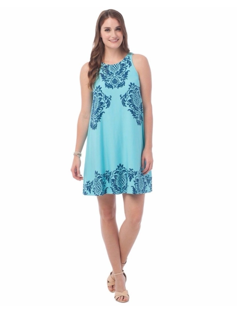 Southern‎ Tide Women’s Blue Peyton Swing Dress in Charleston Filigre XS NWT